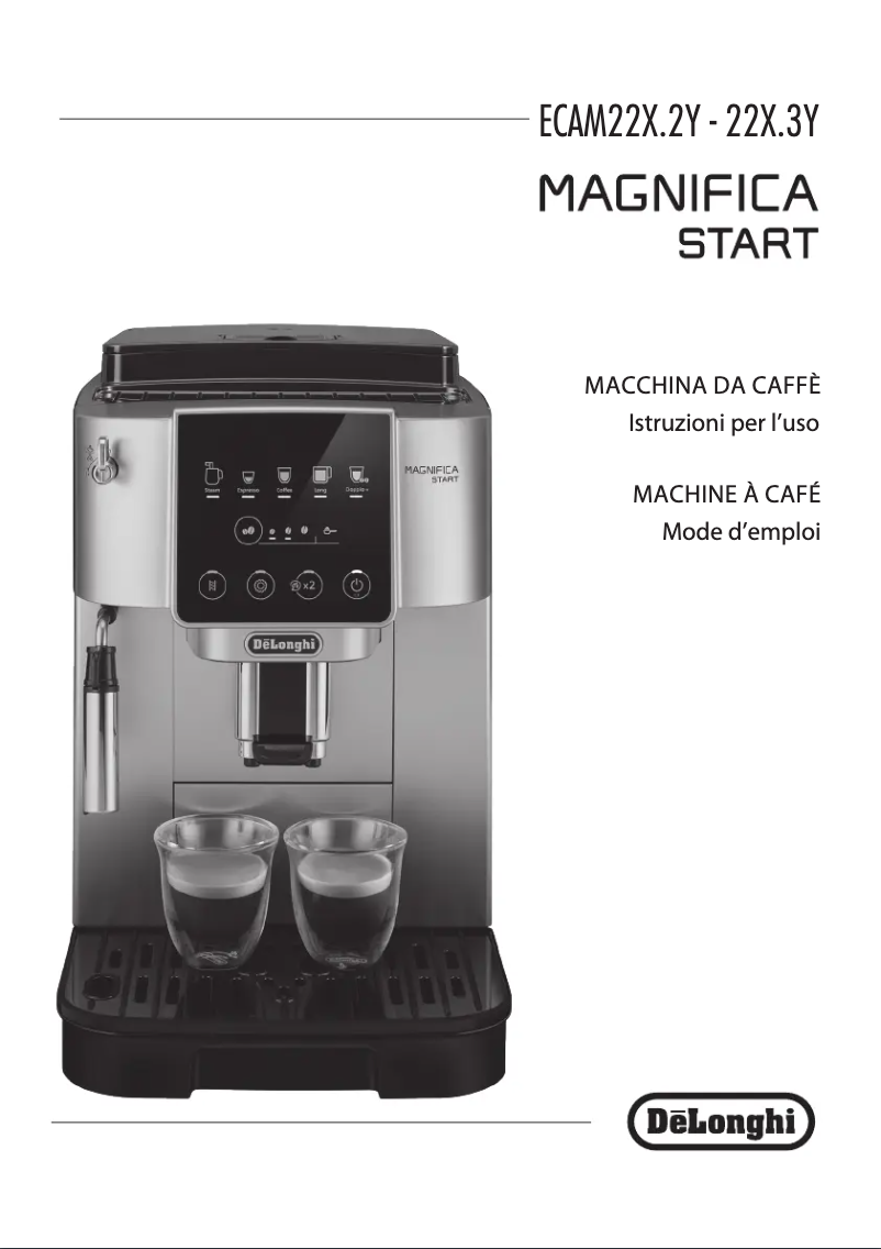 Page 1 of the manual User Manual DeLonghi Magnifica Start ECAM220.22.GB