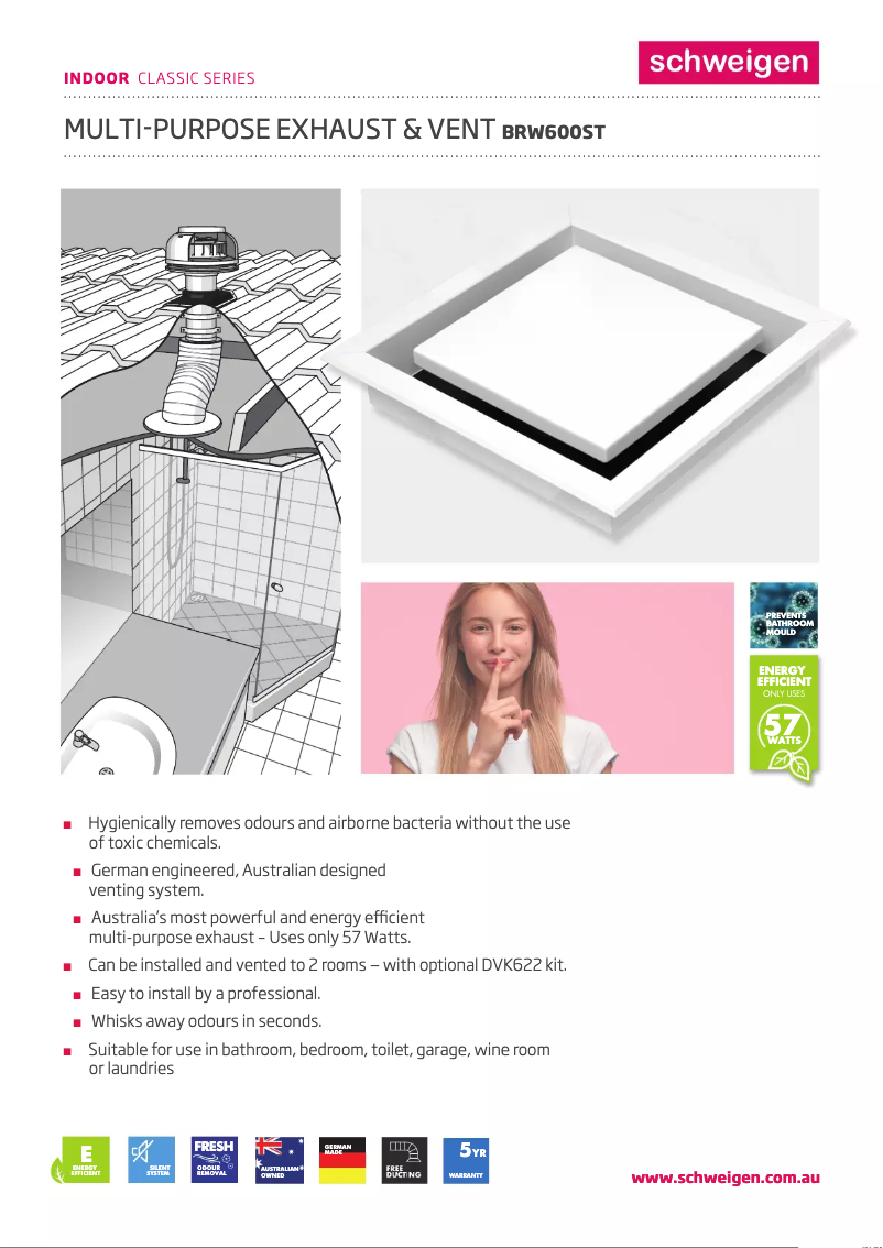 First page image of the manual for BRW600ST