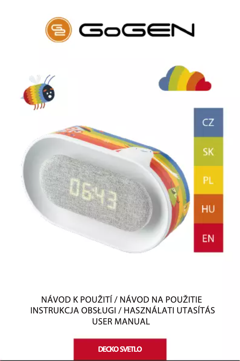 First page image of the manual for Decko Svetlo