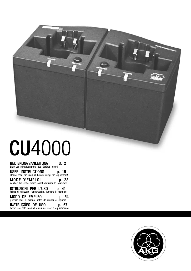 First page image of the manual for CU4000