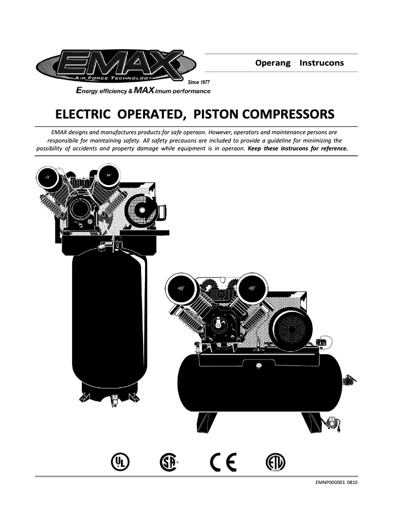 Page 1 of the manual User Manual Emax ES07V080V1