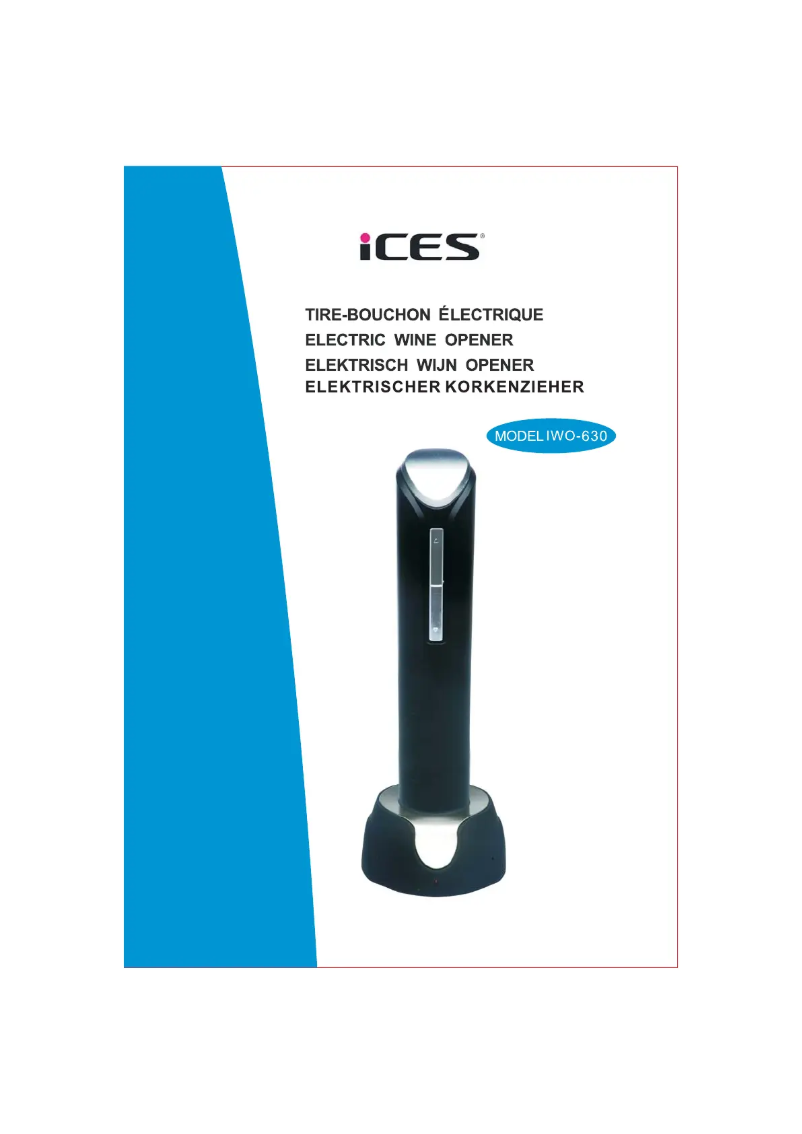 Page 1 of the manual User Manual Ices IWO-630