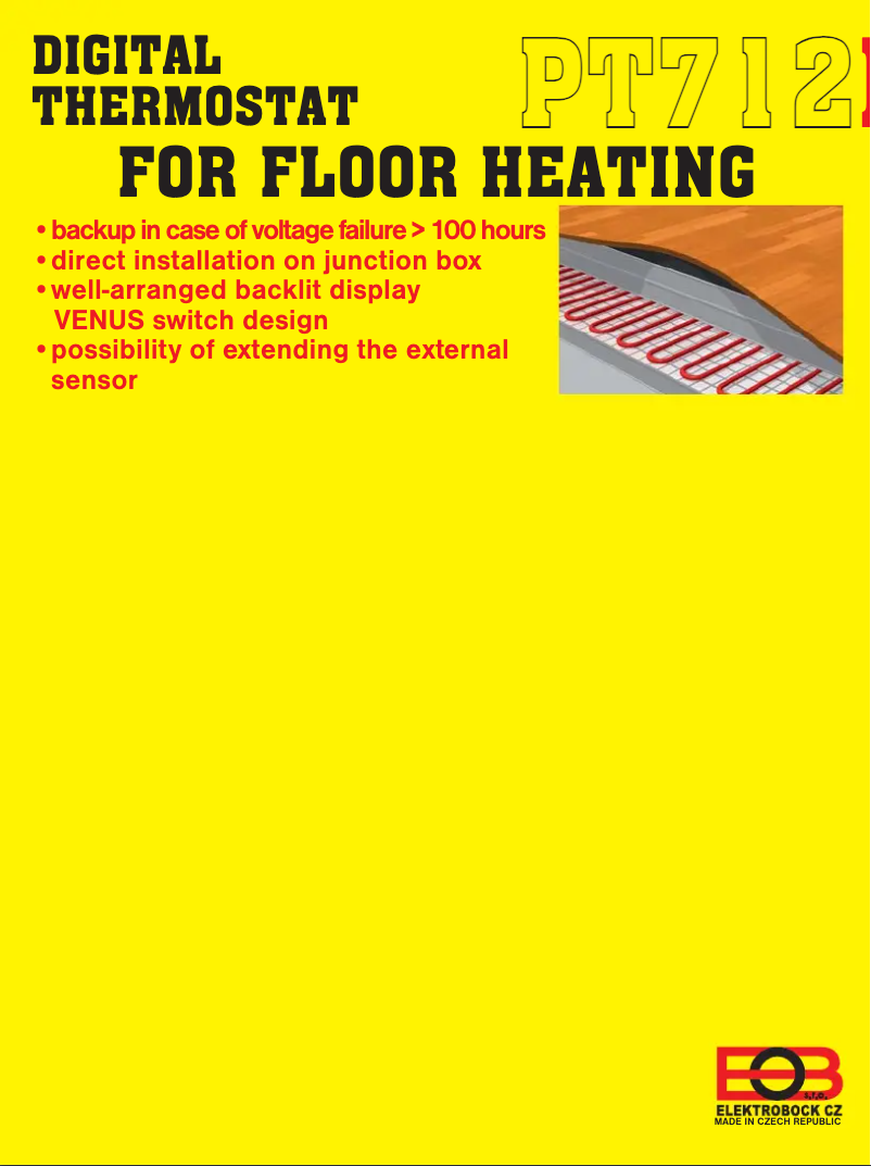 First page image of the manual for PT712