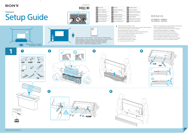First page image of the manual for Bravia KD-43XF8588