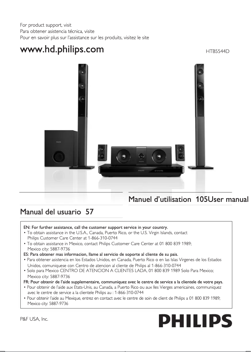 First page image of the manual for HTB5544D