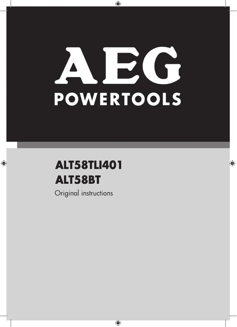 First page image of the manual for ALT58TLi401