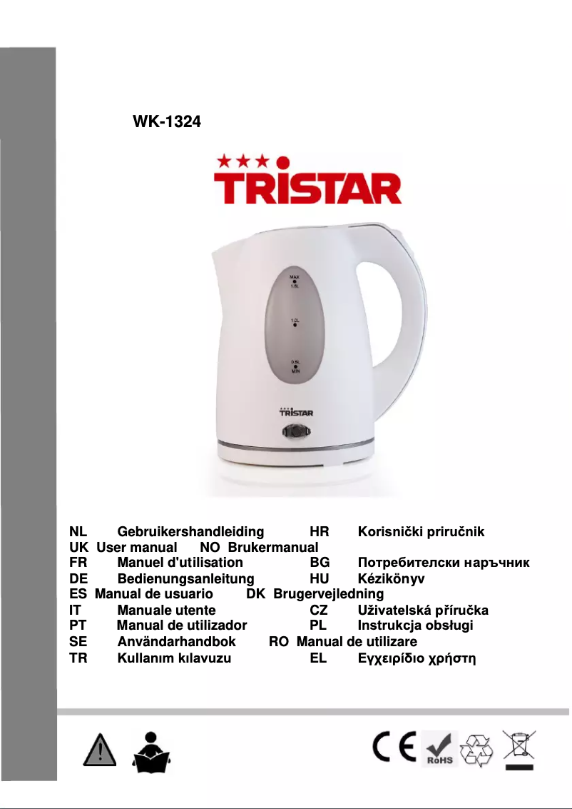 Page 1 of the manual User Manual TriStar WK-1324