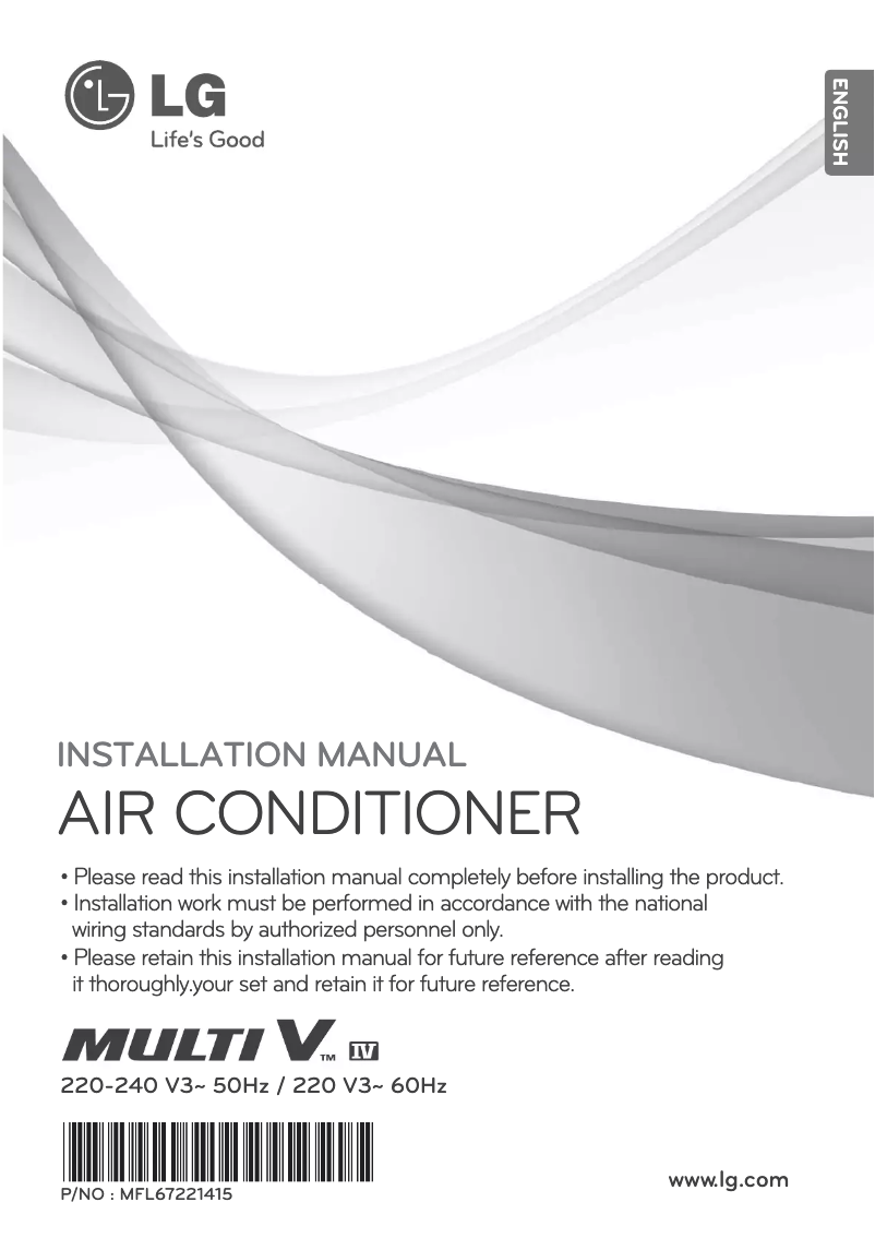 Page 1 of the manual User Manual LG ARUV100BTR4