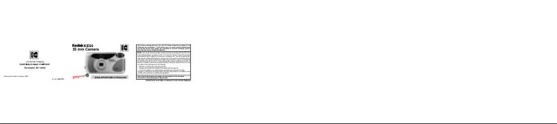 Page 1 of the manual User Manual Kodak KE60