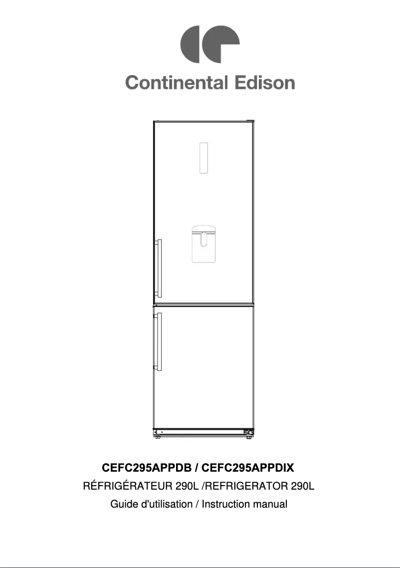 First page image of the manual for CEFC295APPDB