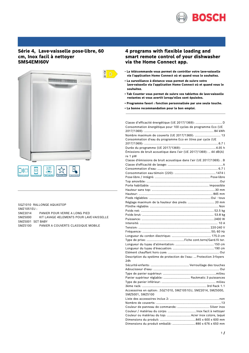 First page image of the manual for SMS4EMI60V