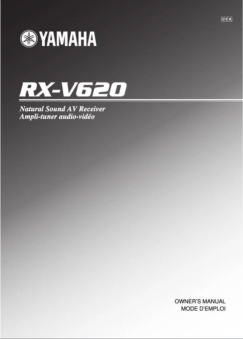 Page 1 of the manual User Manual Yamaha RX-V620