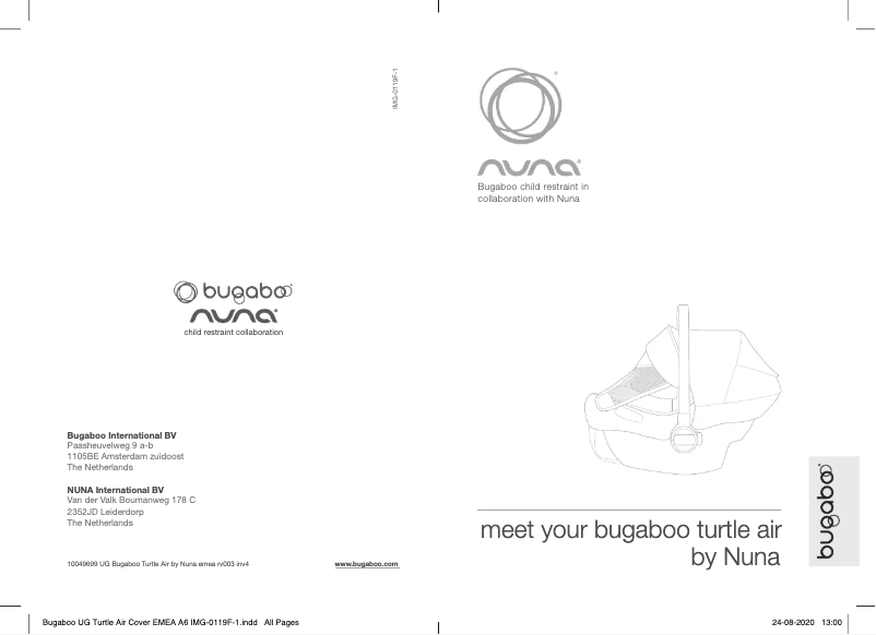 Page 1 of the manual User Manual Bugaboo Turtle Air by Nuna