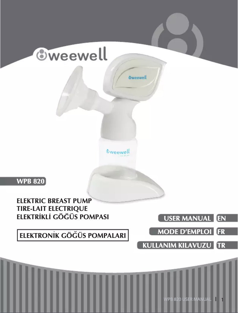 Page 1 de la notice Manuel utilisateur Weewell WPB 820