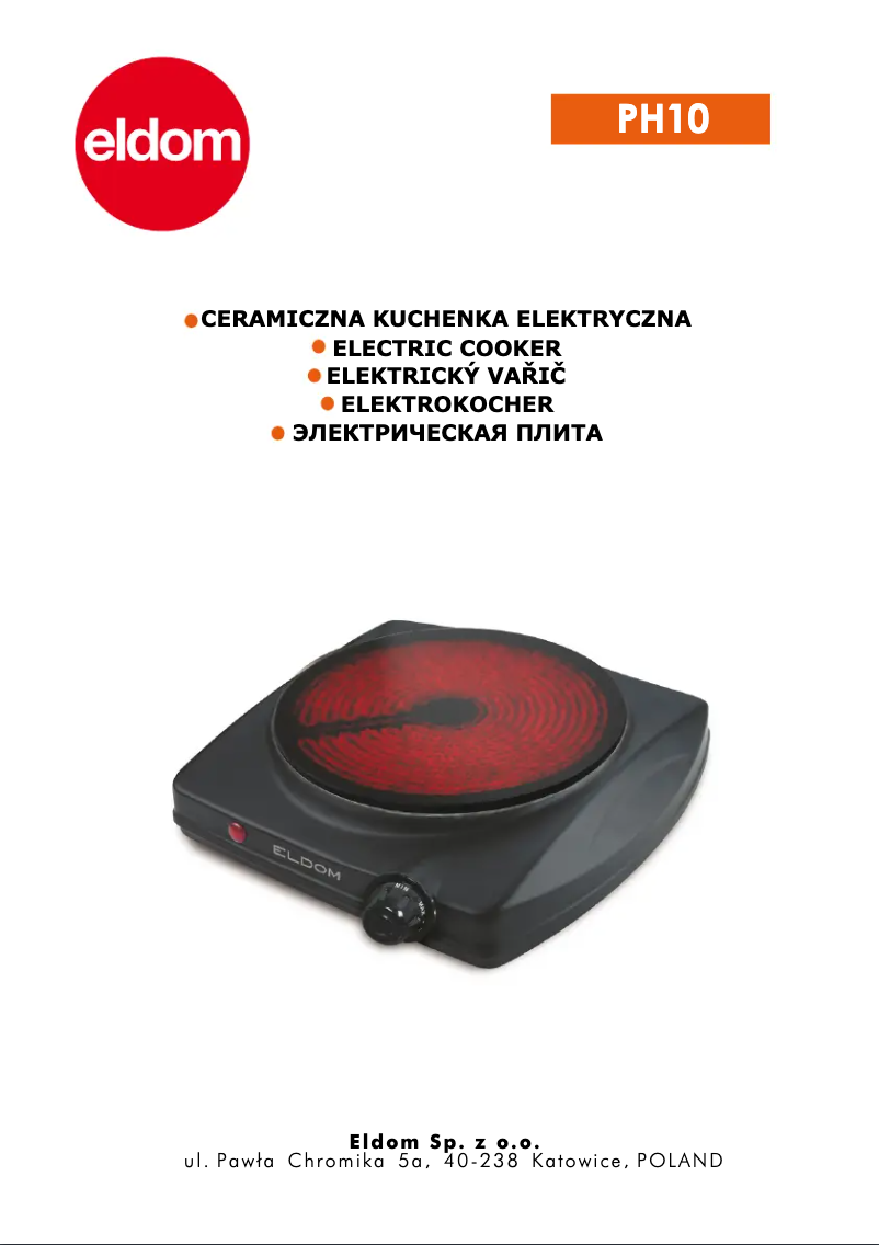 First page image of the manual for HOBII PH10