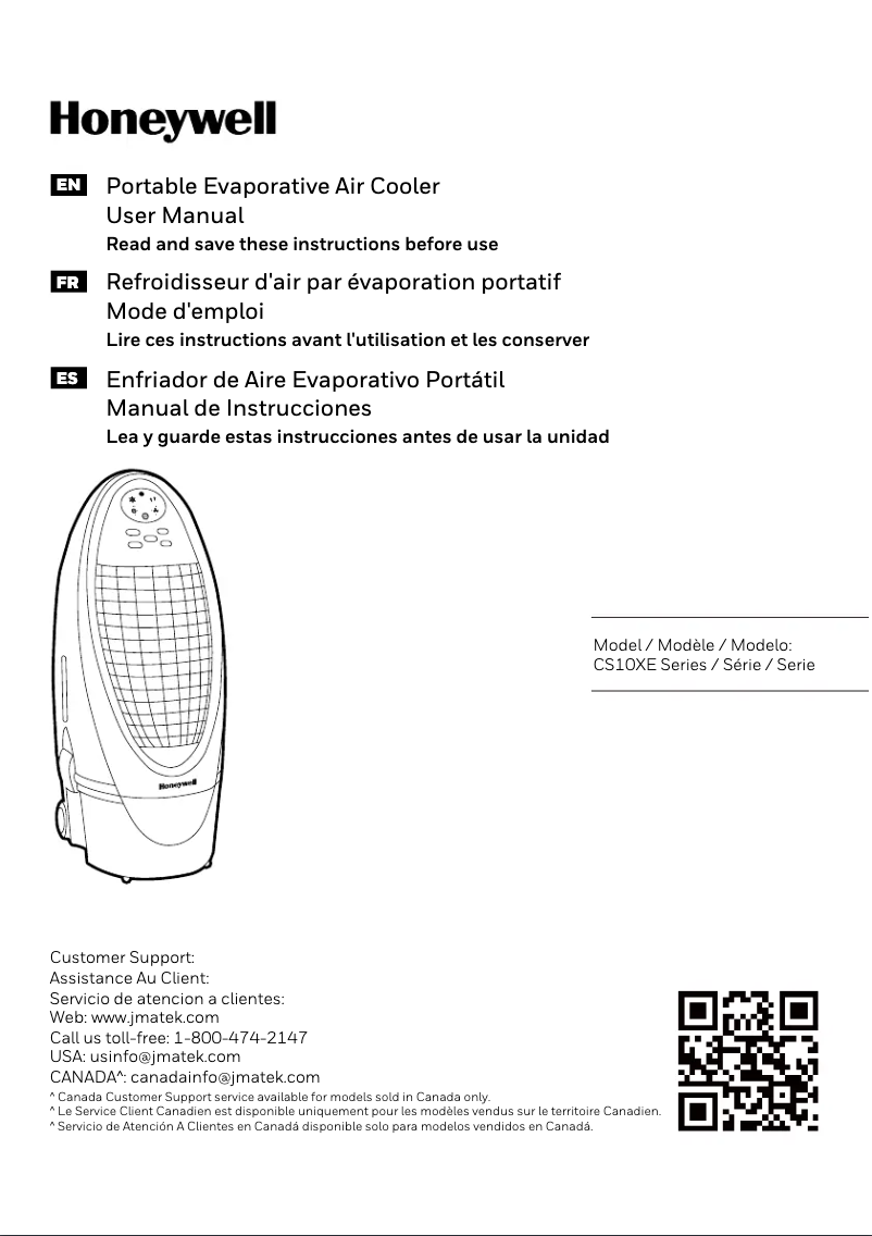 First page image of the manual for CS10XE
