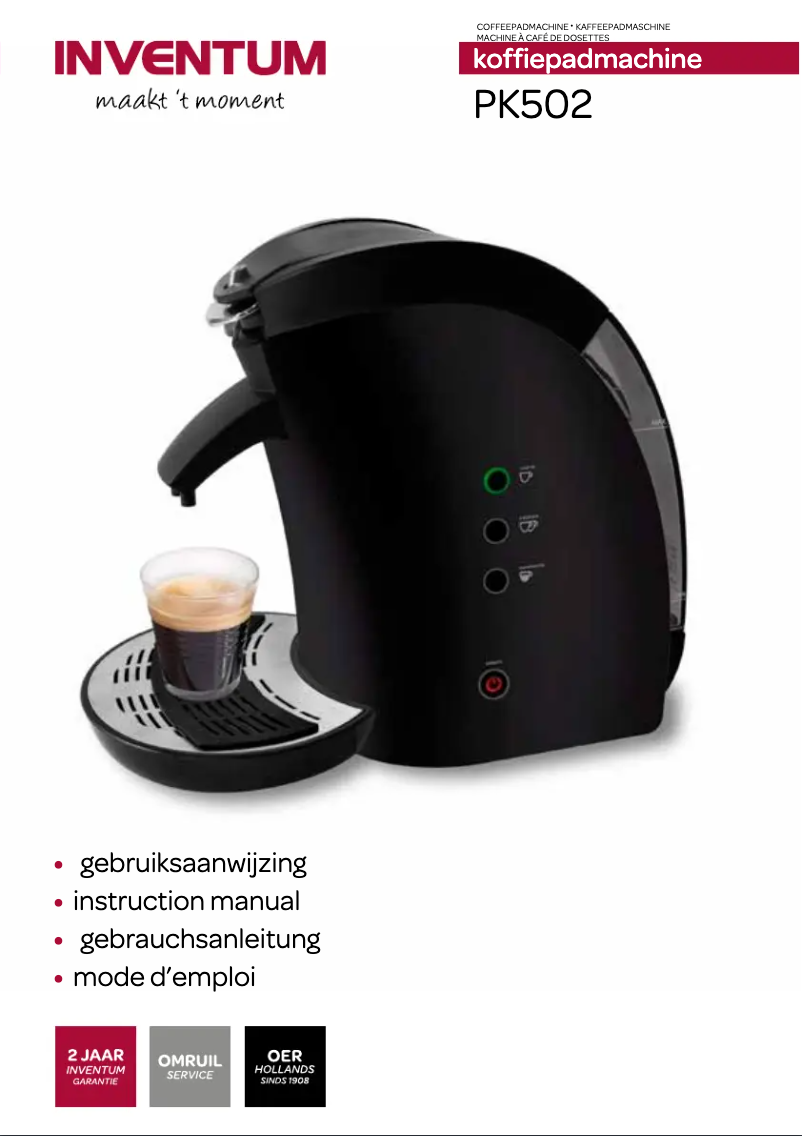 Page 1 of the manual User Manual Inventum PK502B