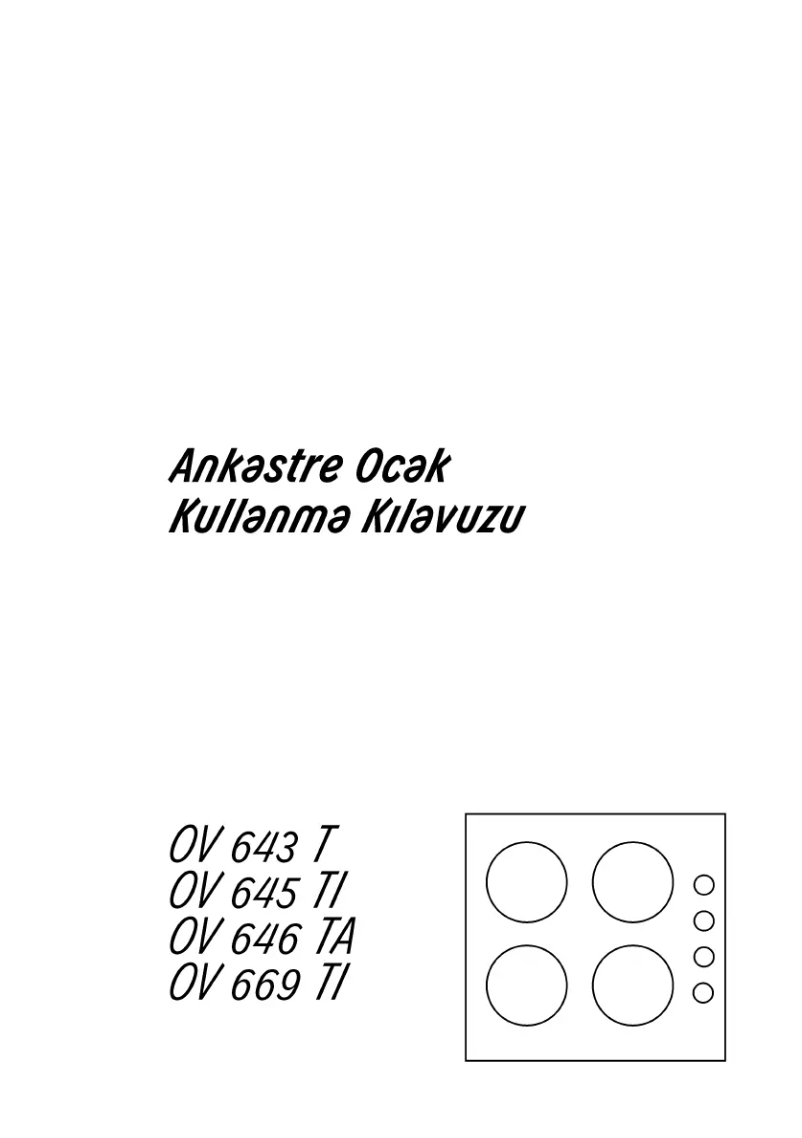 First page image of the manual for OV 646 TA