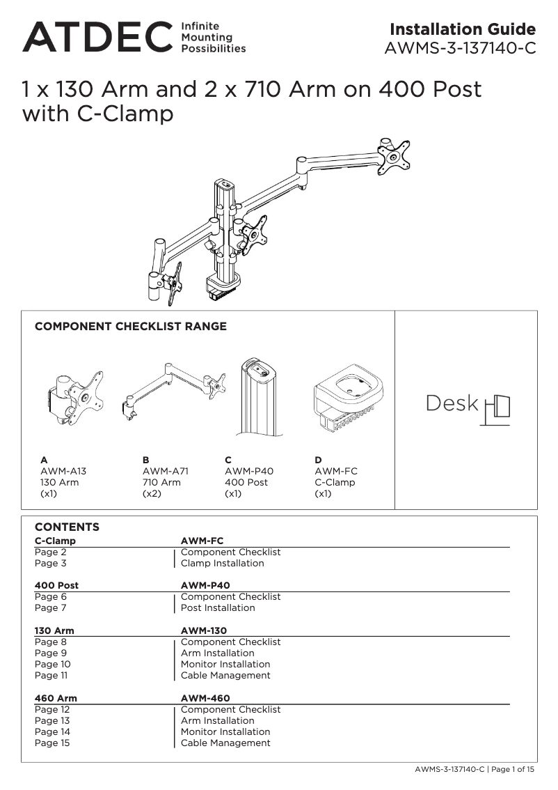 Image de la première page du manuel de l'appareil Modular AWM