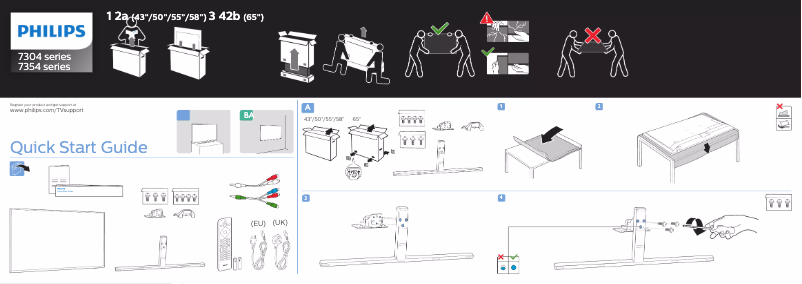 First page image of the manual for 50PUS7304