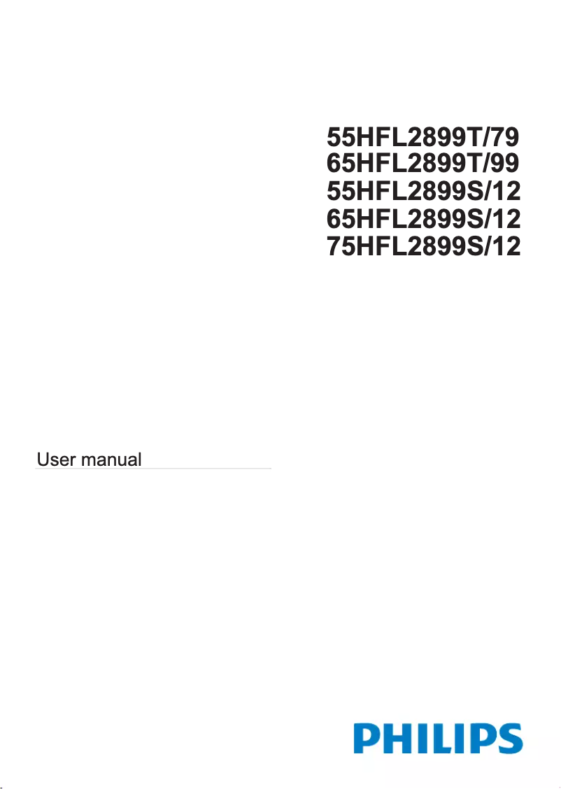 First page image of the manual for 65HFL2899T