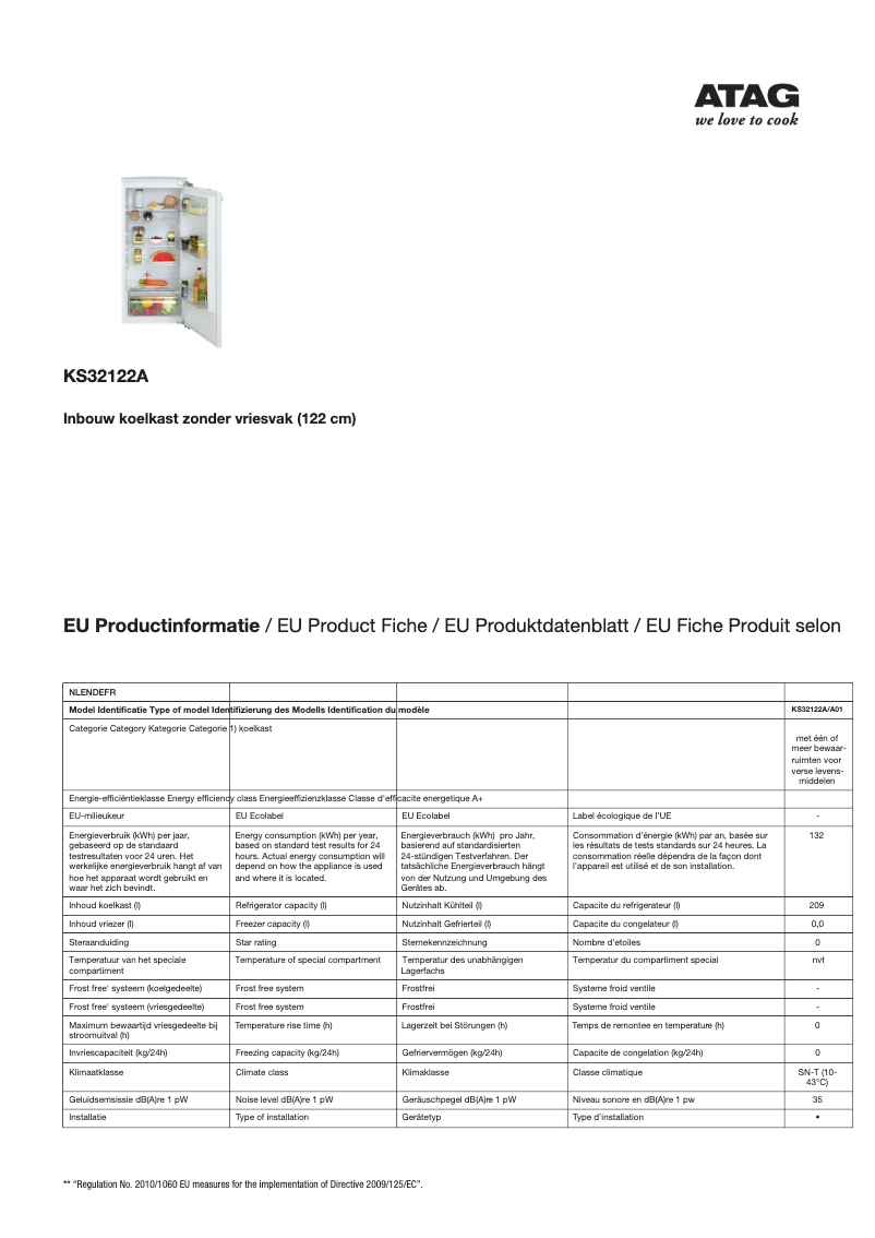 First page image of the manual for KS32122A