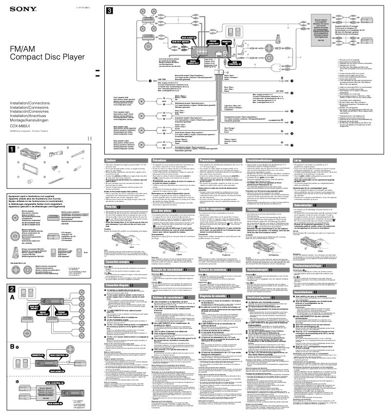 First page image of the manual for CDX-M60UI