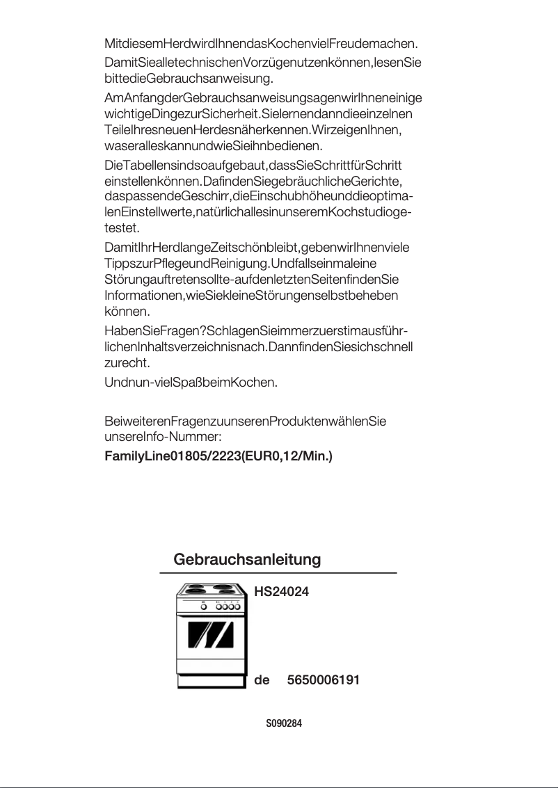 First page image of the manual for HS24024