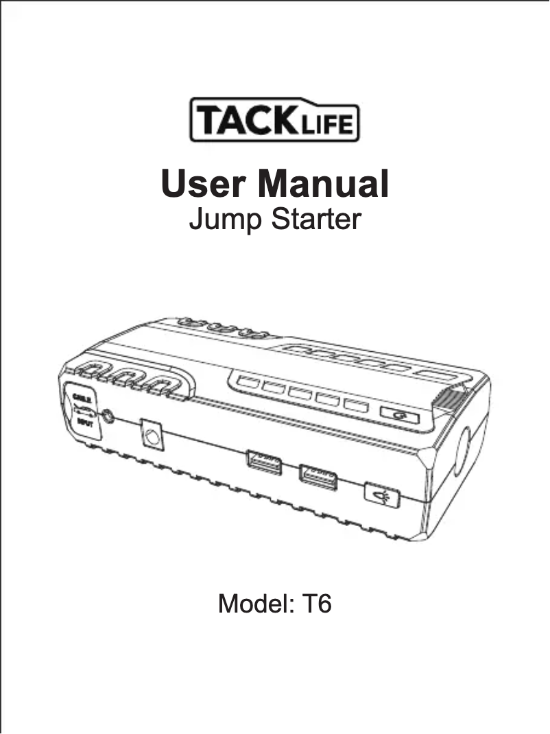 First page image of the manual for T6