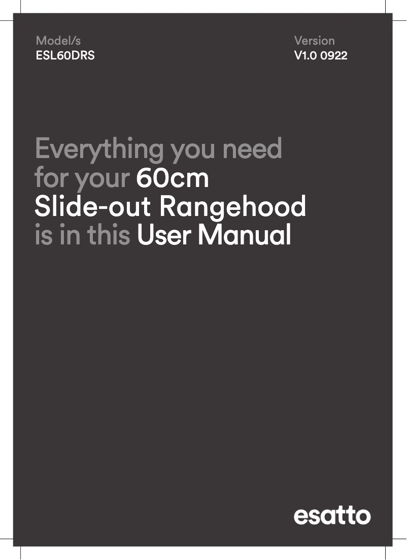 First page image of the manual for ESL60DRS