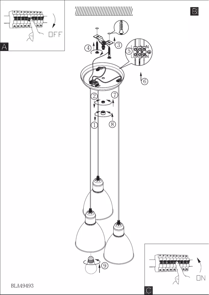 Page 1 of the manual User Manual Eglo Vintage Priddy 1