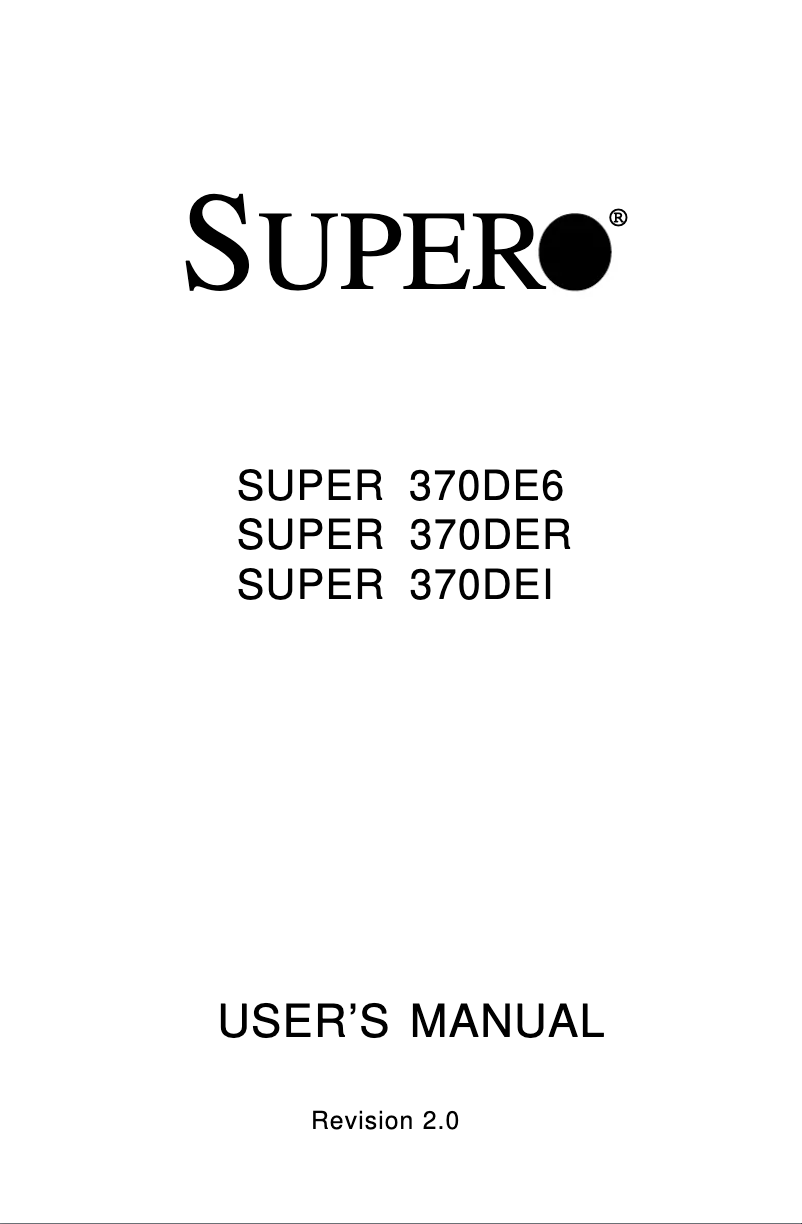 First page image of the manual for 370DEI