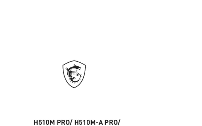 First page image of the manual for B560M PRO-E