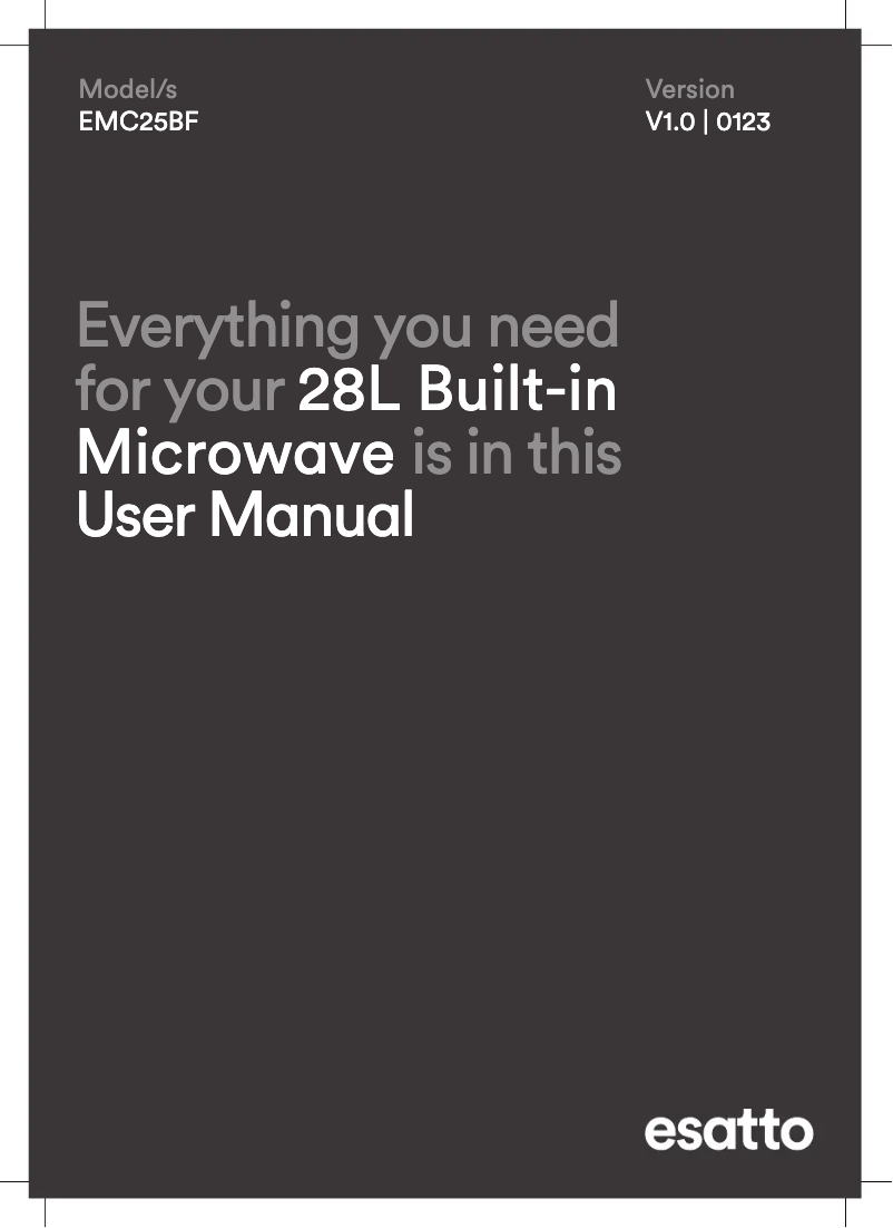 Page 1 of the manual User Manual Esatto EMC25BF