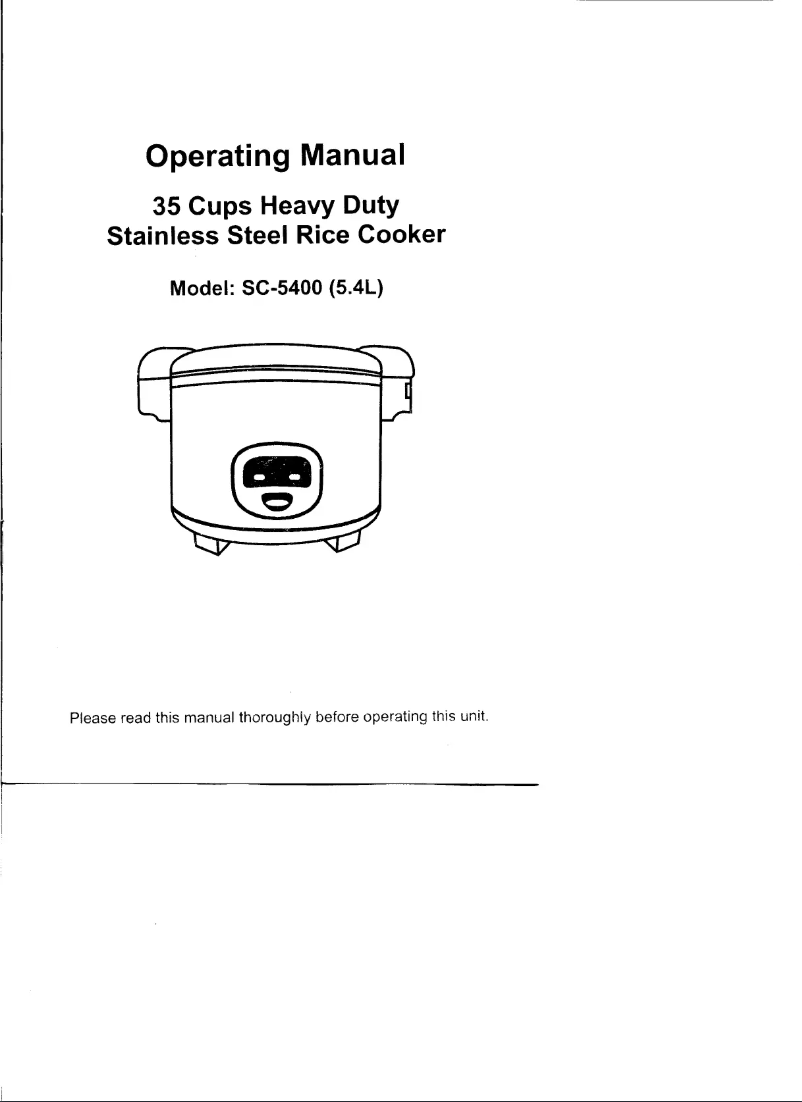 First page image of the manual for SC-5400