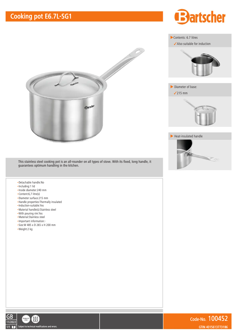 First page image of the manual for E6.7L-SG1