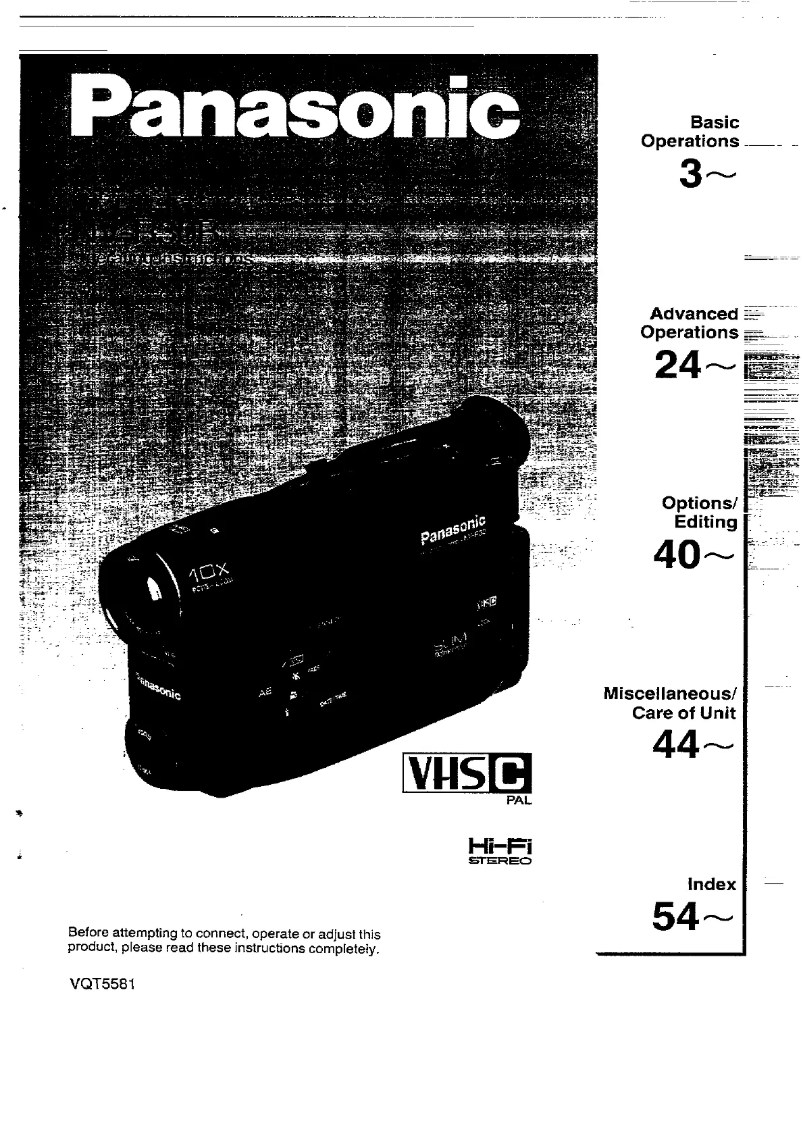 First page image of the manual for NV-R30