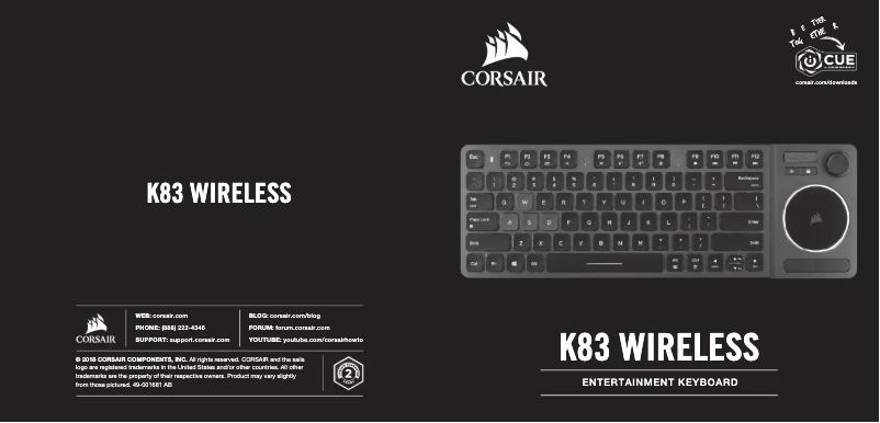 First page image of the manual for K83 Wireless