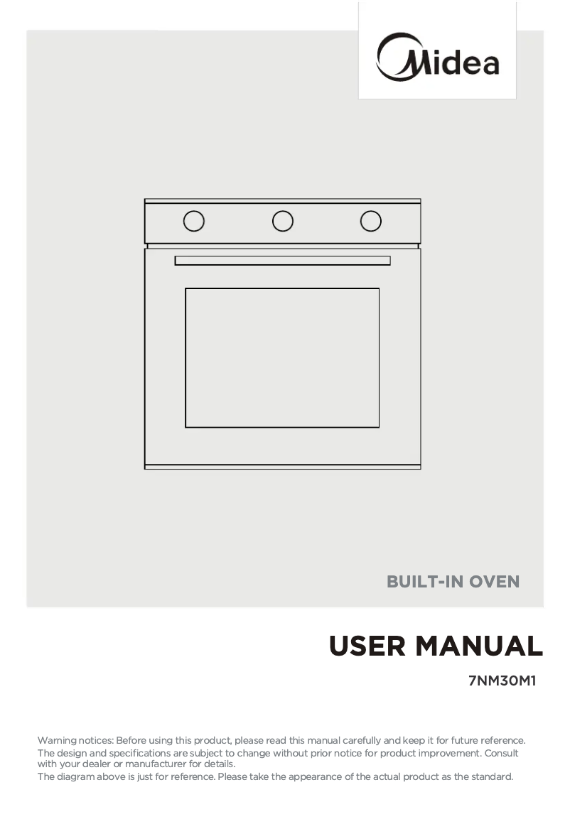 Page 1 of the manual User Manual Midea 7NM30M1