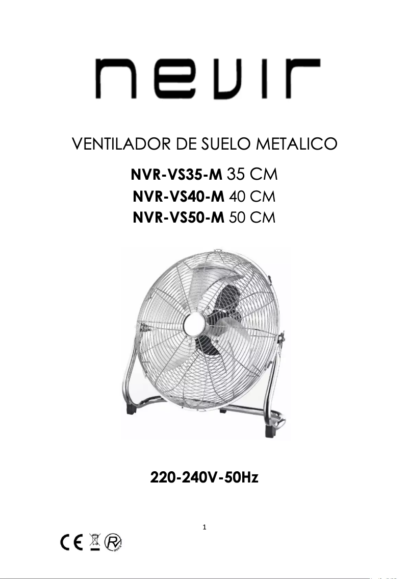 Page 1 of the manual User Manual Nevir NVR-VS40-M