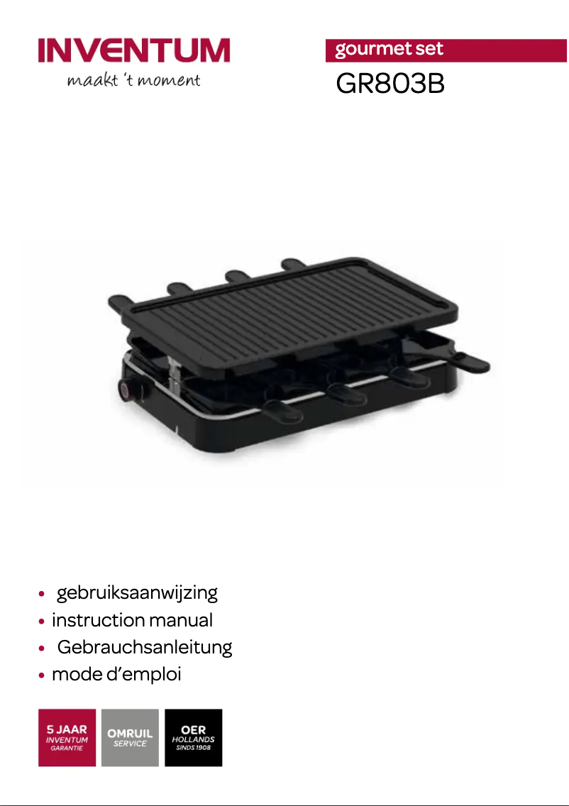 Page 1 of the manual User Manual Inventum GR803B