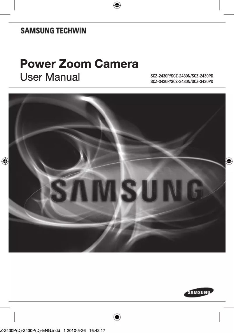 First page image of the manual for SCZ-3430N