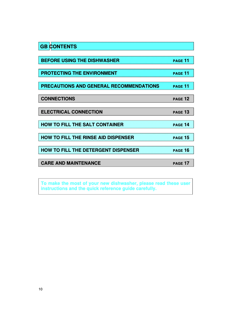First page image of the manual for ADP 241 S WH