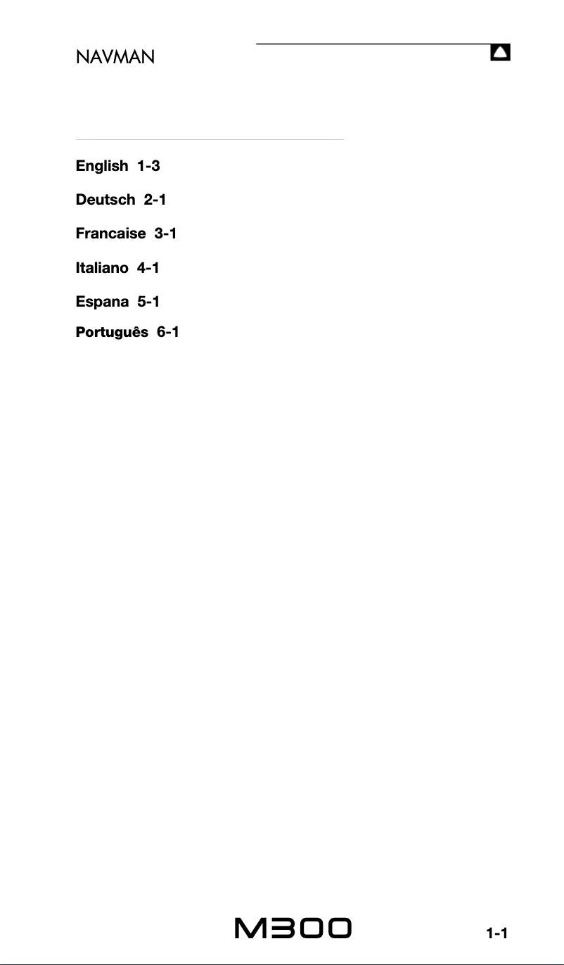 First page image of the manual for M300