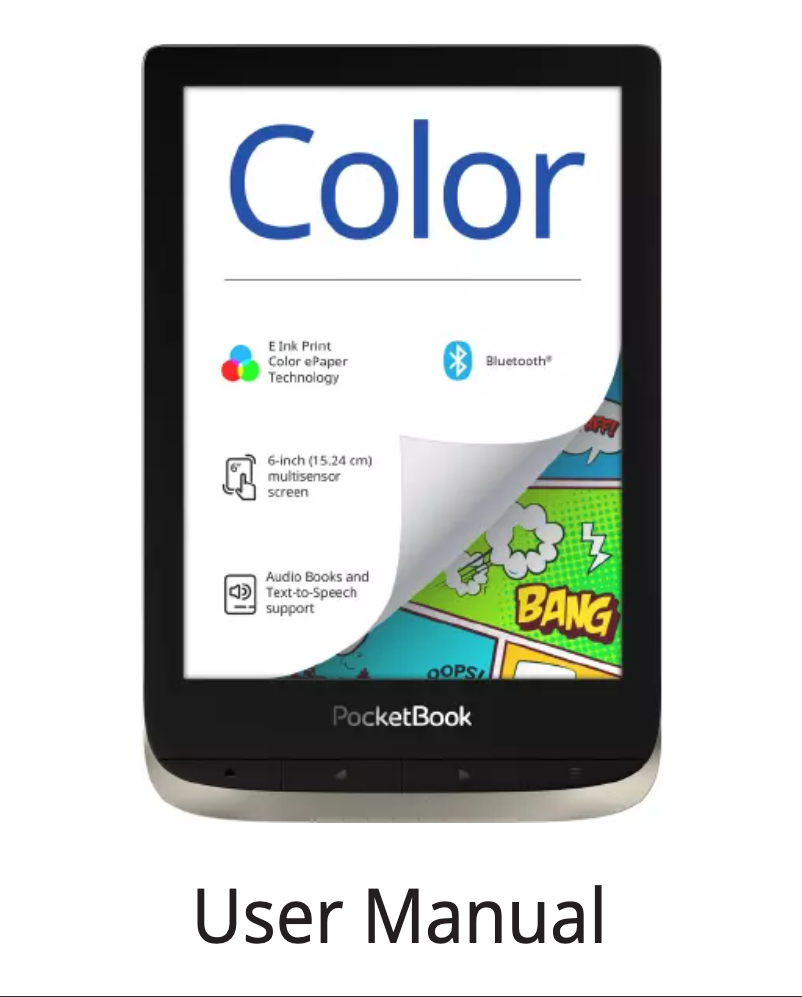 Page 1 of the manual User Manual PocketBook Color