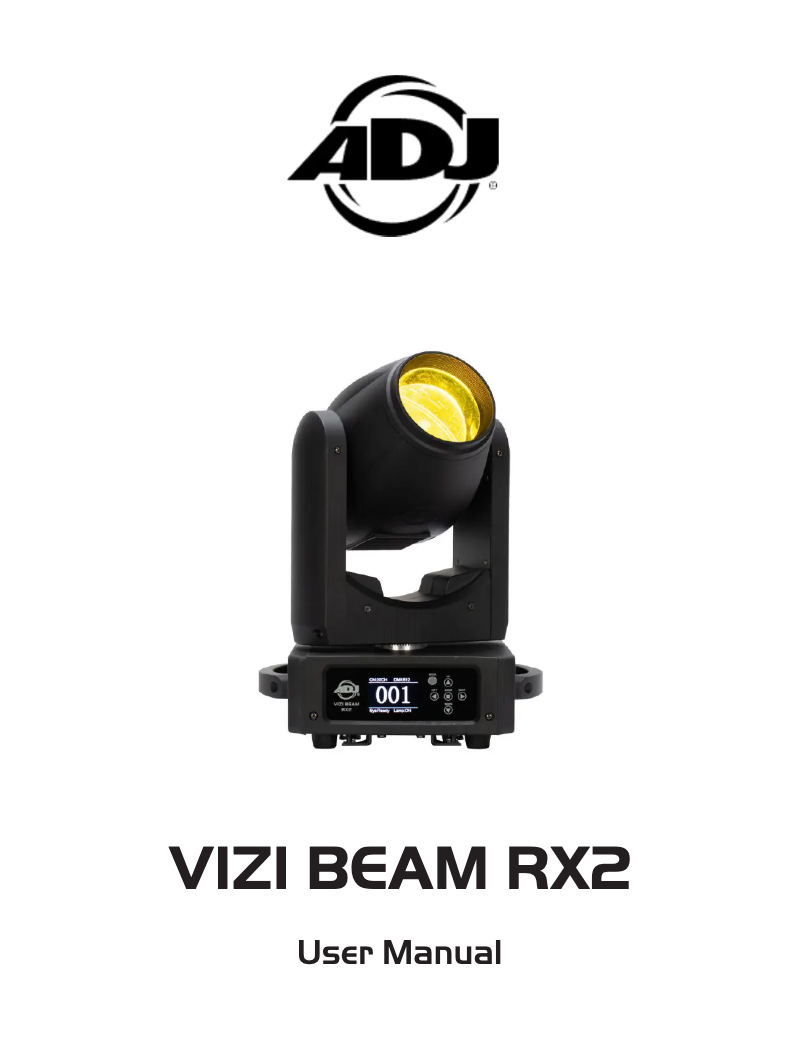 First page image of the manual for Vizi Beam RX2