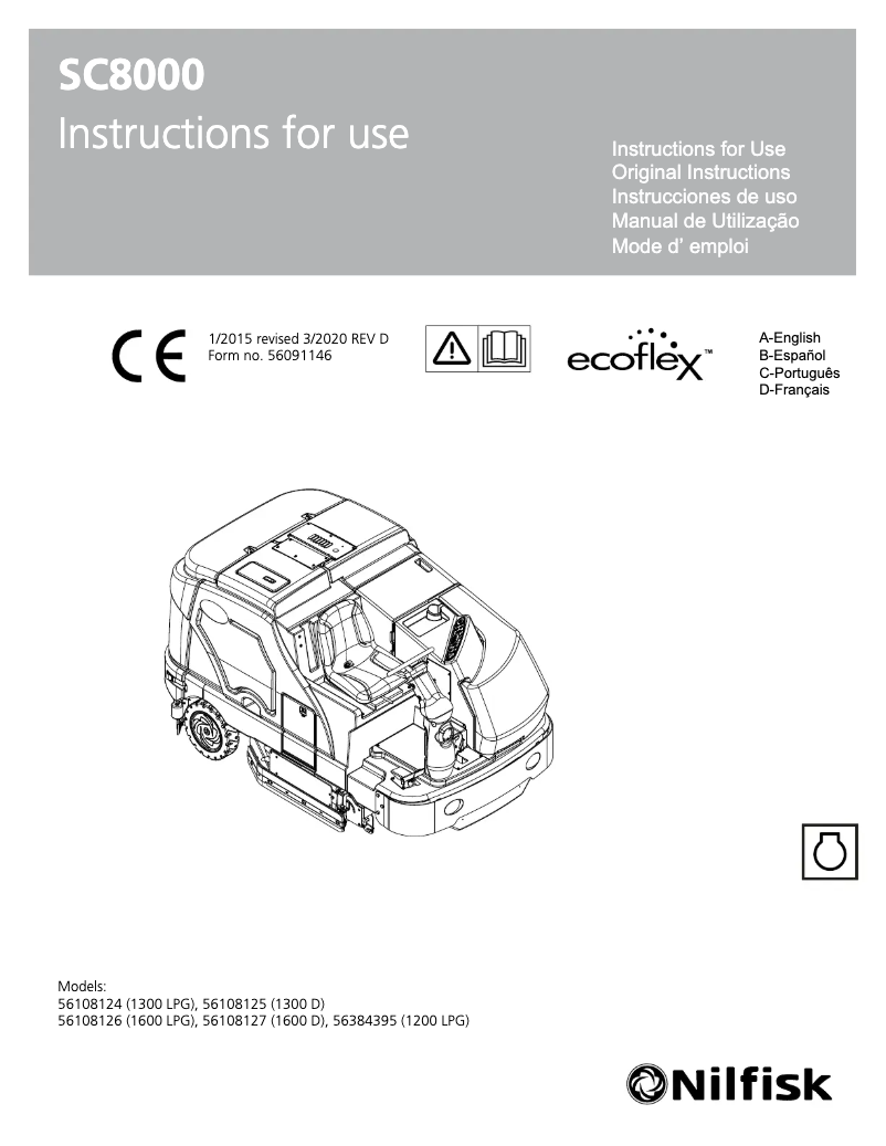 Page 1 of the manual User Manual Nilfisk SC8000