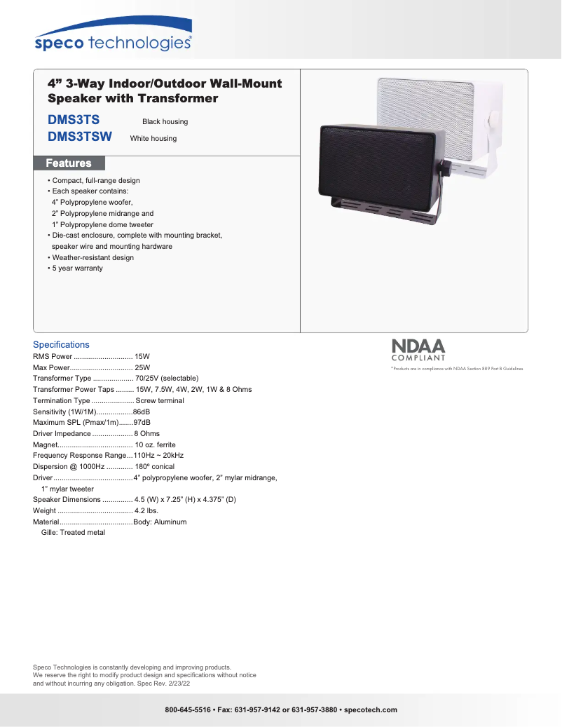 First page image of the manual for DMS-3TSW