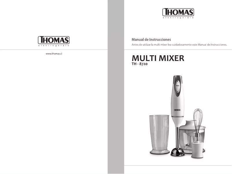 First page image of the manual for TH-8720