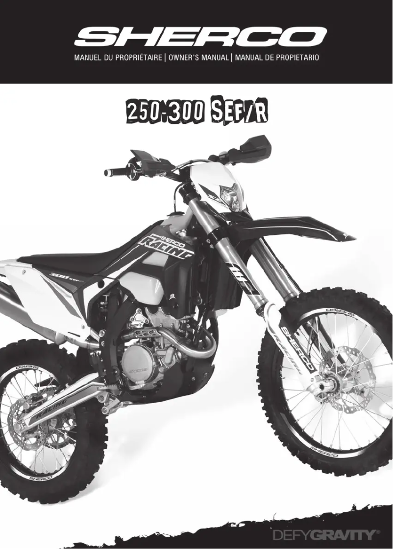 Page 1 of the manual User Manual Sherco 300 SEF (2018)